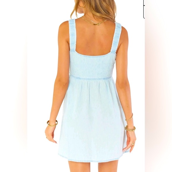 NWT Show Your MUMU. Tana Babydoll Dress in Shore Chambray. Size Large - Picture 12 of 15
